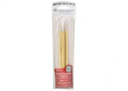 Bamboo Long White Brushes Set of 3 ONLINE EXCLUSIVE